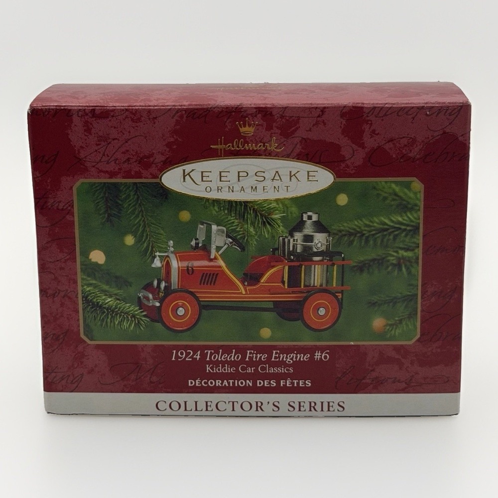 Hallmark 1924 Toledo Fire Engine #6 Ornament 2000 Kiddie Car Classics QX6691